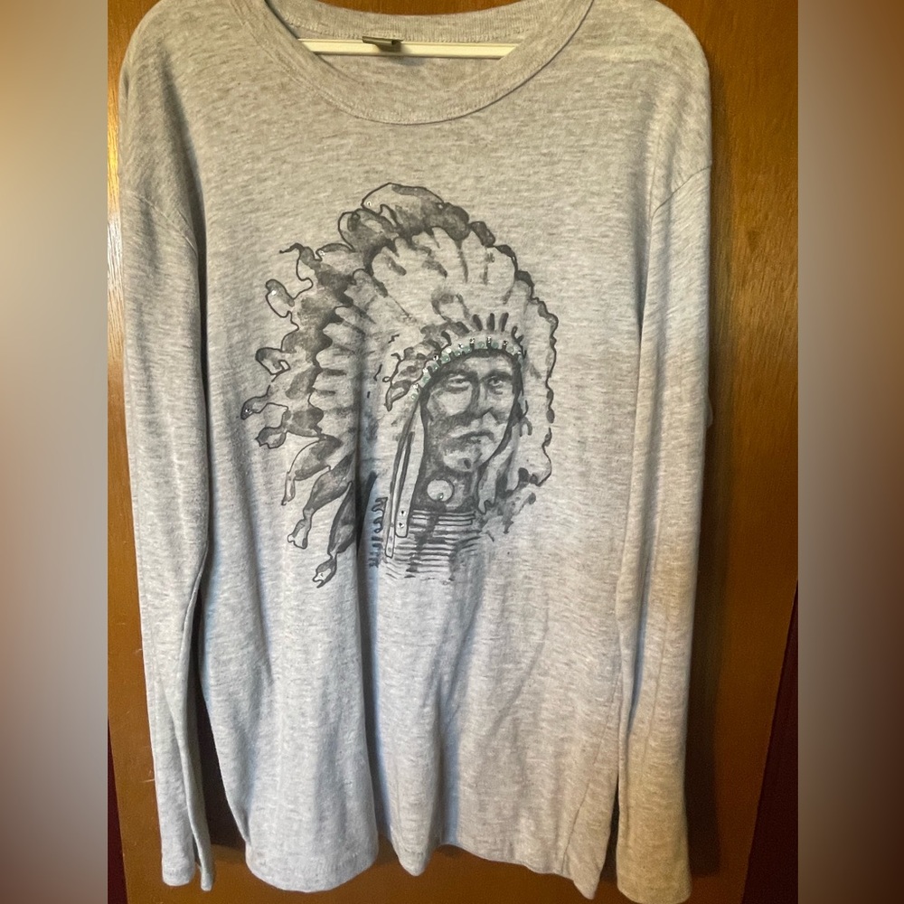 Indian chief long sleeve tshirt